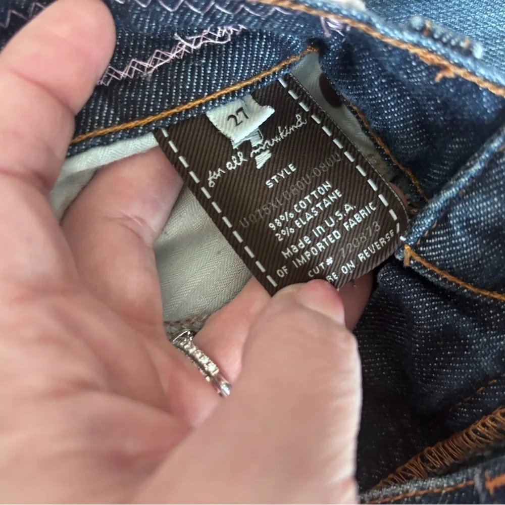 Y2K Boho Grunge Upcycled Patchwork Cut Off Jean Shorts – Medium Wash – 28